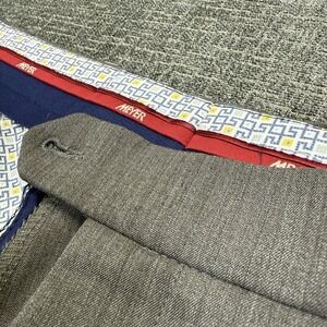Meyer Bonn Pants Mens 36x29 Gray Wool Blend Twill Dress Trousers Pleated‎
